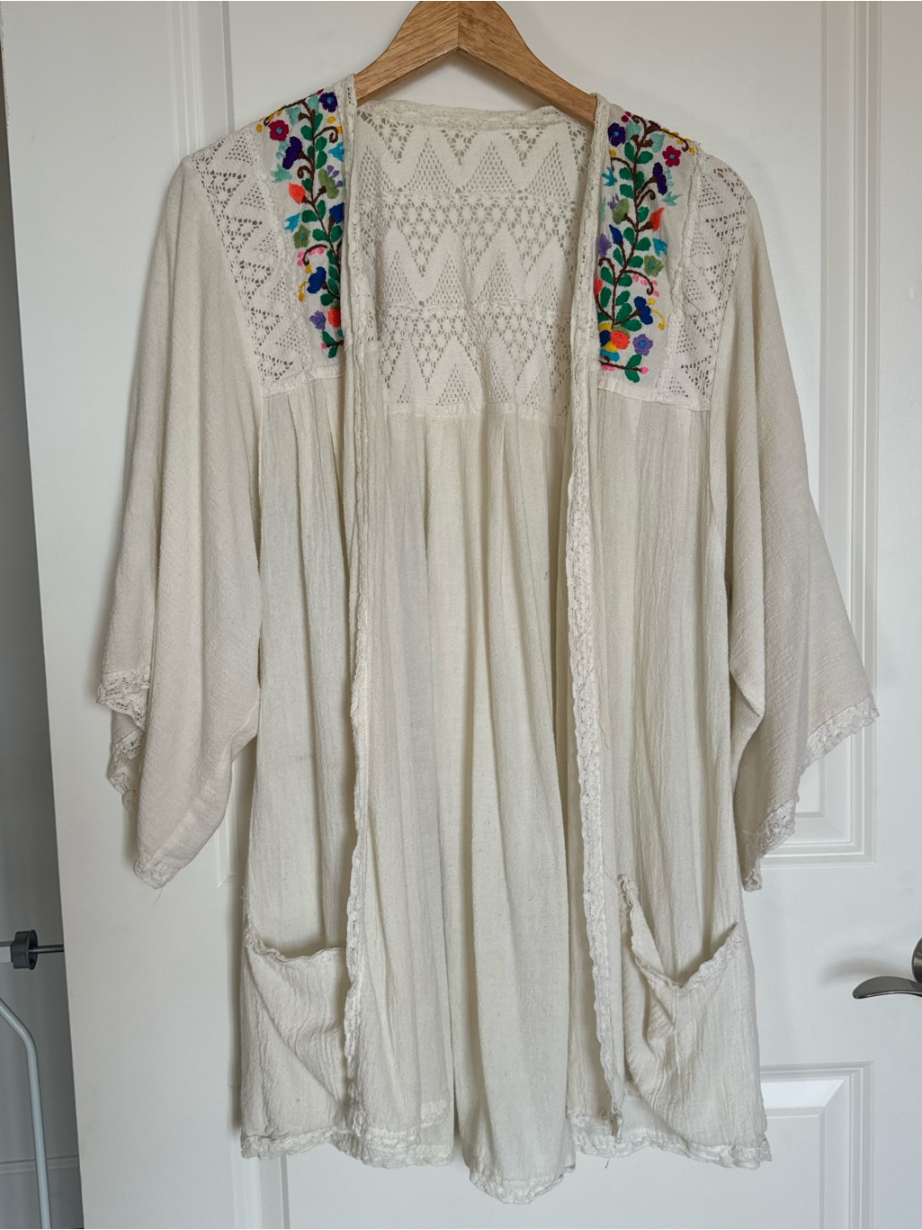 Vintage 1970’s Mexican Embroidered Gauze Blouse — image 2 of 3
